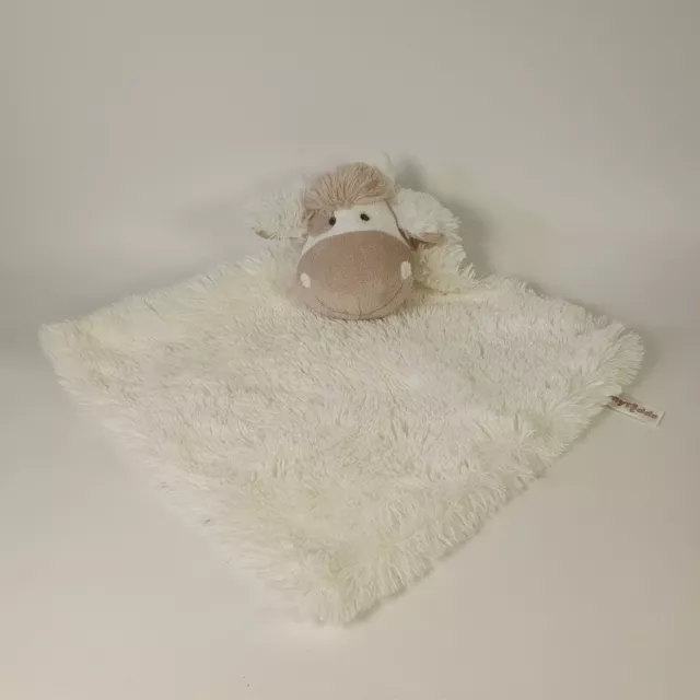 Lammweiß Babydecke Tinytodds flauschige Decke Schafe weiß & beige Schnuller