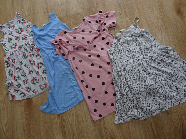 H&M girls 4 piece summer clothes bundle dresses multi AGE 6 - 7 YEARS