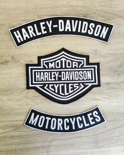 PACK dorsal Patch HARLEY Davidson motorcycles XXL + Bar and Shield écusson biker 2