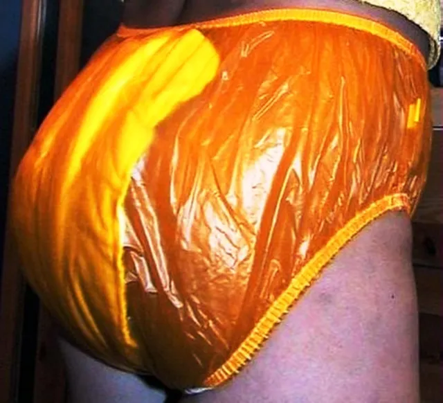 Adult Incontinent PEVA Plastic Pants Waterproof Diaper Cover Crinkly S/M  28-36