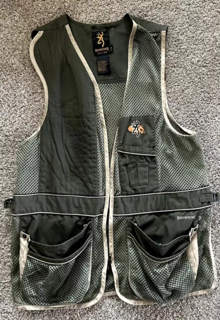 Browning Men's Mesh Hunting/Shooting Vest Large Tan Green 305-017