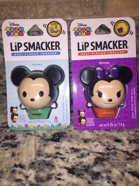 Disney Tsum Tsum Lip Smacker Lot Minnie & Mickey Mouse  NEW