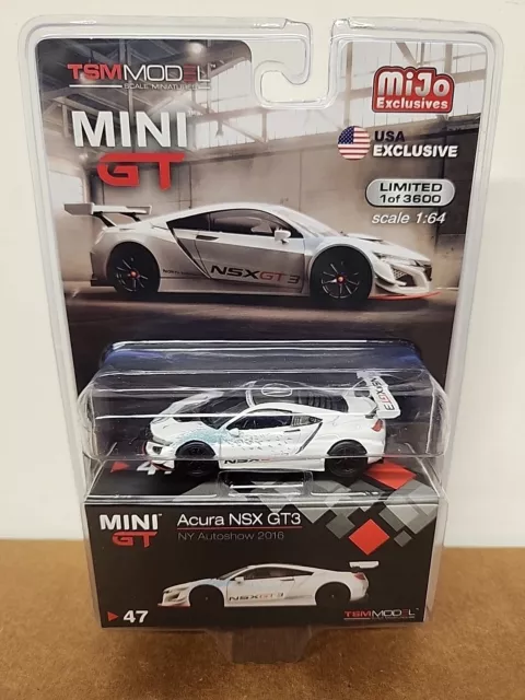 MINI GT Acura Nsx  GT3 NY Autoshow 2016 TSM MODEL SCALE MINI MIJO EXCLUSIVE 1/64