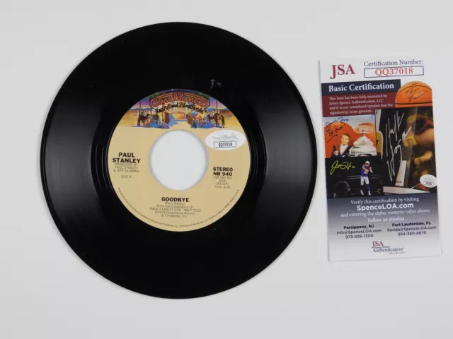 KISS Paul Stanley JSA Signed 45 Autograph Signed Record Hold Me Touch Me 3