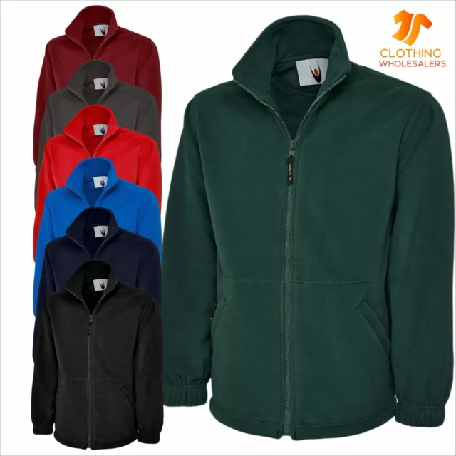 UNEEK Mens Classic Full Zip Casual Super Anti Pill Warm Micro Fleece Jacket