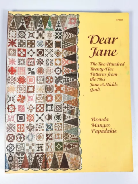 EZ Quilting Dear Jane Pattern Book - 225 Patterns From 1863 Papadakis