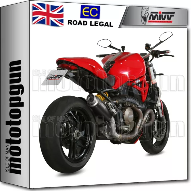 Mivv Exhaust Open Gp-Pro Steel Black Ducati Monster 1200 2014 14 2015 15