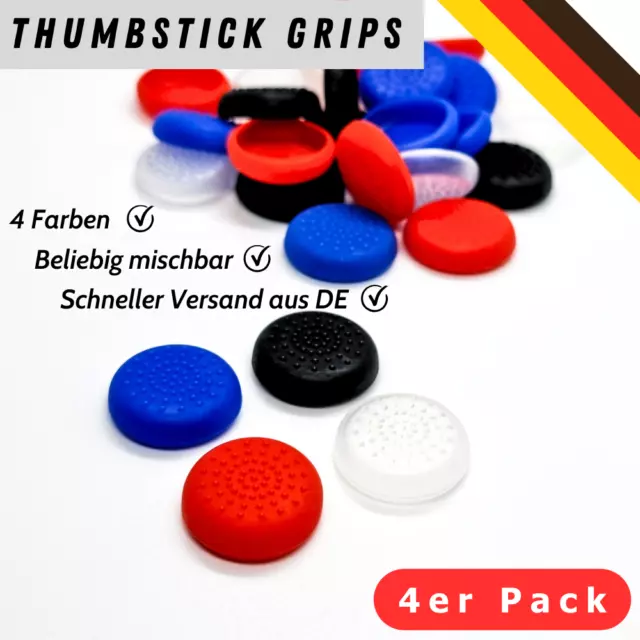 4x Controller Thumbstick Kappen Grip Cap Aufsätze Gummi Xbox One Series PS4 PS5