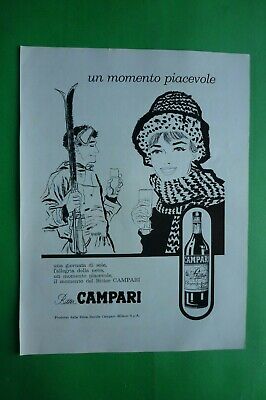1960 Original Pubblicità vintage BITTER CAMPARI l'aperitivo UN MOMENTO PIACEVOLE
