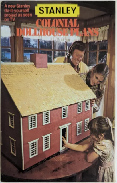 De colección Stanley Colonial Casa de Muñecas Folleto Carpintería Hágalo usted mismo Manual de Proyecto 1978