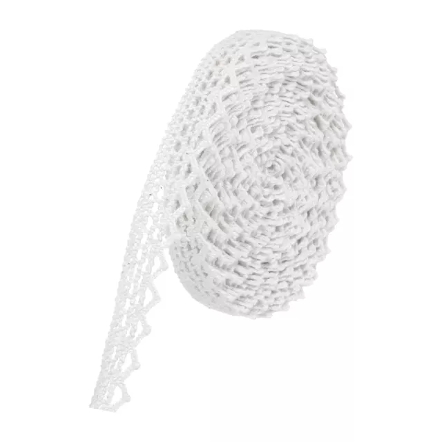 Lace Ribbon 30 Yards 0.51 Inch Cotton Lace Trim White Style 7