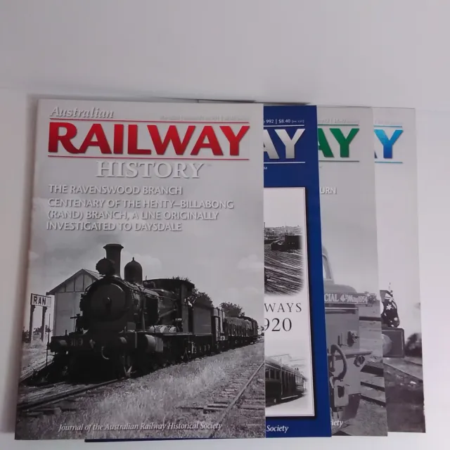 Australian Railway Magazine X 4 Issues #991, 992, 993, 994