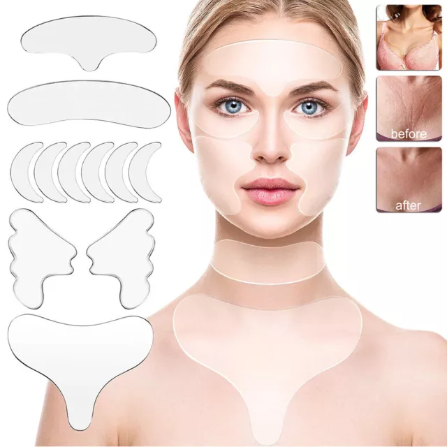 Anti Aging Wrinkle Chest Neck Eye Face Pad Reusable Face Lifting Overnight Patch