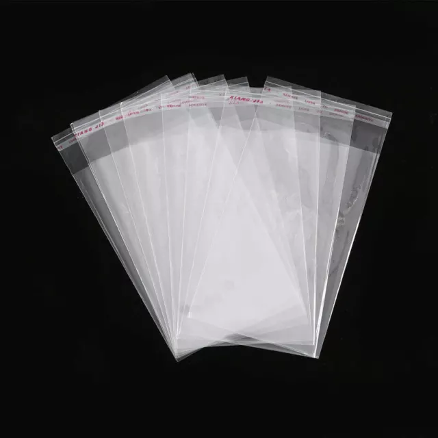 New Clear Self Seal Adhesive Cello Cellophane Resealable Plastic Bag 11*20cm+4cm