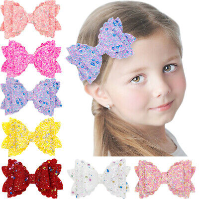 Kids Baby Girls Children Toddler Flowers Hair Clip Bow Accessories Hairpin UK