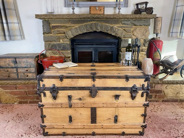 Boîte De Rangement En Bois, Valise Vintage Coffre Au Trésor Boîtes De