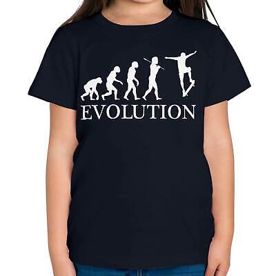 Skateboarder Evolution Of Man Kids T-Shirt Tee Top Gift Skater Skate Board