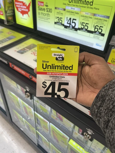 Straight Talk $45 Unlimited 30 Day Prepaid Refill Text Talk Data Int'l Calling