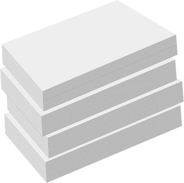 50 hojas de aglomerado blanco 11 x 17 pulgadas, hojas de aglomerado de peso mediano, blanco Ca