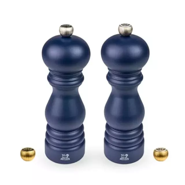 PEUGEOT Paris Salt/Pepper Mill Set Deep Blue Duo - 18cm