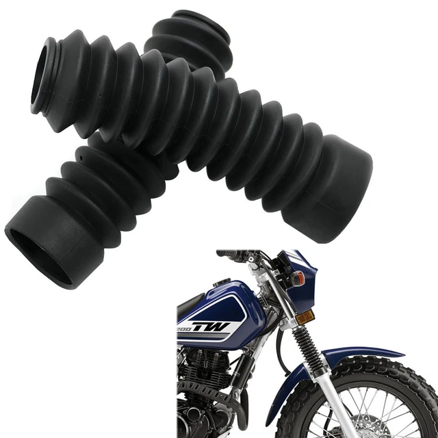 2-Pack Rubber Fork Gaiters For Yamaha TW200 TW225 - Shock Absorber Dust Covers Boots Motorcycle Protection