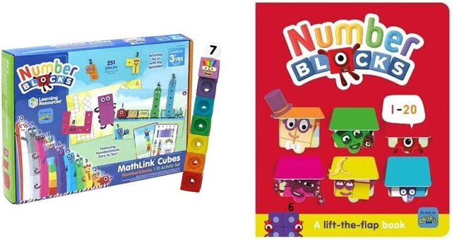LEARNING RESOURCES MATHLINK Cubes Numberblocks 1-10 Activity Set ...