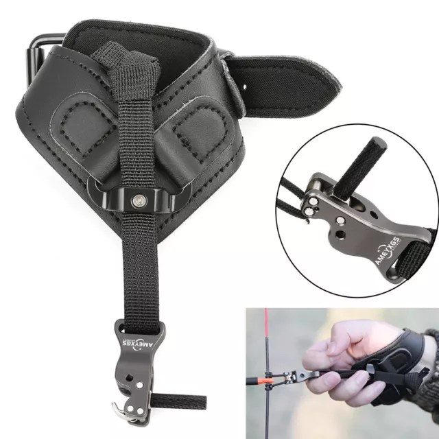 Archery Caliper Release Aids Bow Adjustable Wrist Strap Trigger Compound Hunting
