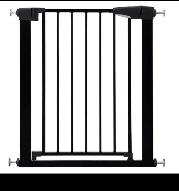 Baby Safety Gate Pet Barrier Stair Doorway Safe Secure Guard  75Cmx82Cm Black