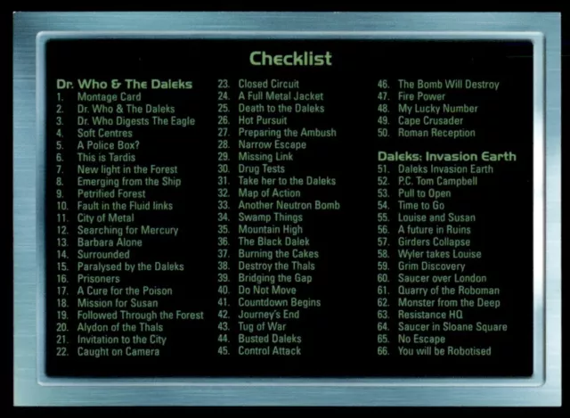 Strictly Ink Big Screen Doctor Who 2003 - Checklist No. 100