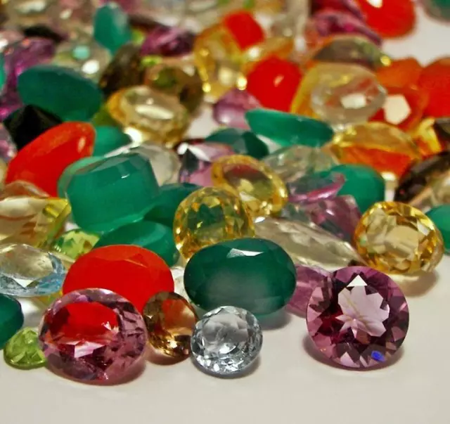 Natural Gemstone 75+ Carat Natural Loose Wholesale Gem Gemstones Mix Lot Gems