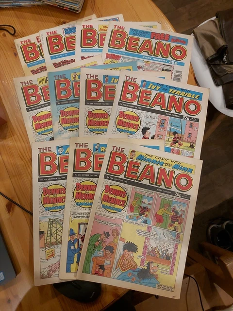VINTAGE BEANO COMICS Magazines x11 1980s & 1990s Dennis The Menace £3. ...