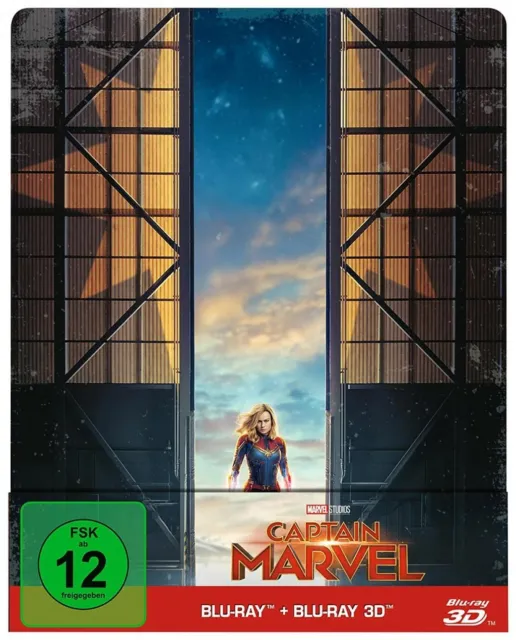 Captain Marvel - Blu-ray 3D + 2D / Steelbook # 2-BLU-RAY-NEU