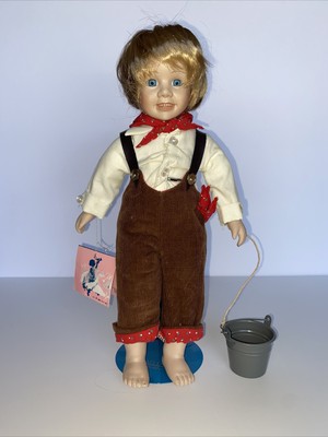 Vintage Marian Yu Pocelain Farmer Boy Doll