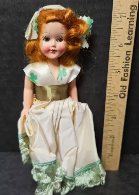 VINTAGE IRISH DOLL Red Hair Traditional Dress Eyes open and Shut $7.95 ...