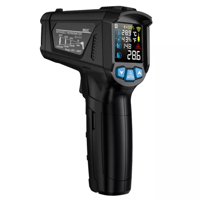 Thermometer Laser Gun IR Infrared Thermal Temperature Humidity Gauge Heat Sensor
