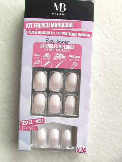 KITS "FAUX-ONGLES" Long-Courts-French ou à Vernir  Miss BROADWAY " Milano " Neuf 3