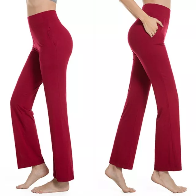 Femme Yoga Pantalon Course Gym Souple Taille Haute Modal Survêtement Décontracté