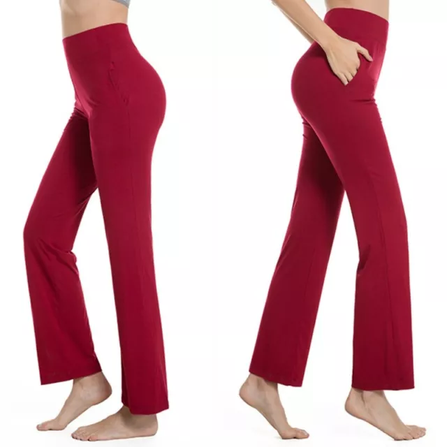 Femme Yoga Pantalon Course Gym Taille Haute Modal Molleton Décontracté