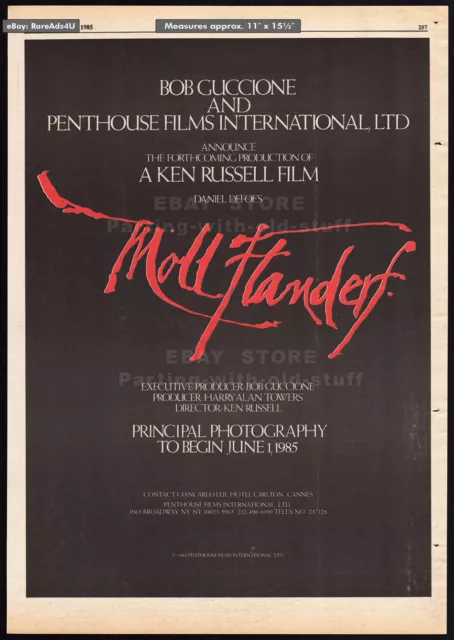 MOLL FLANDERS__Original 1985 Trade print AD promo_poster__KEN RUSSELL__PENTHOUSE