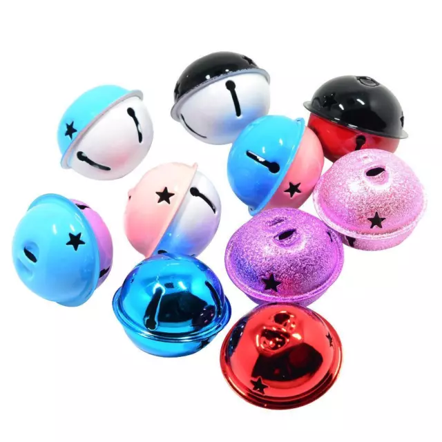 10pcs Colorful Christmas   Bells Pet Bell Charms Embellishments 40mm