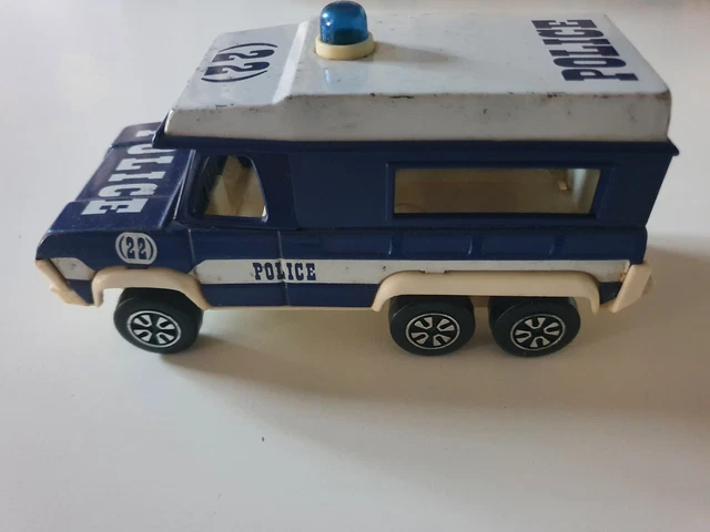 JOUSTRA Voiture Police Tôle 19cm Vintage Made in France