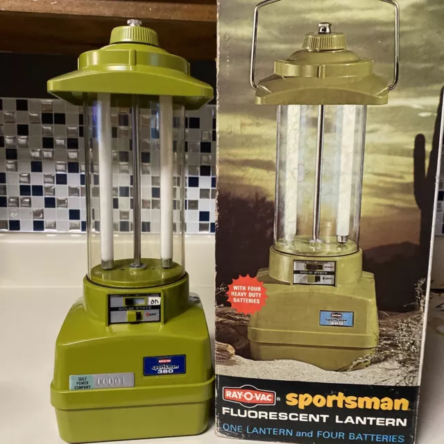 Rare PROMO NEW Vintage Rayovac Sportsman Fluorescent Lantern No.360  +Box+Tags