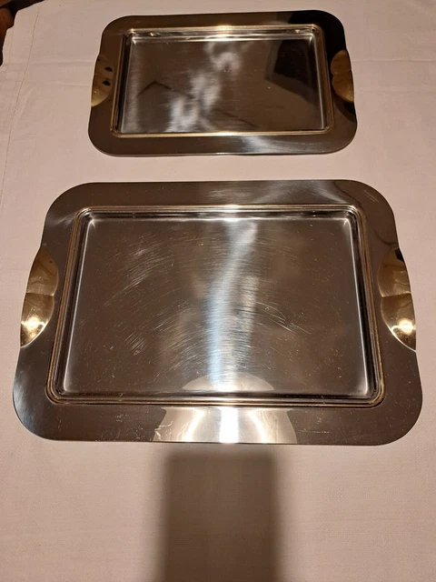 Coppia vassoi Gottinghen inox 18/10-24k