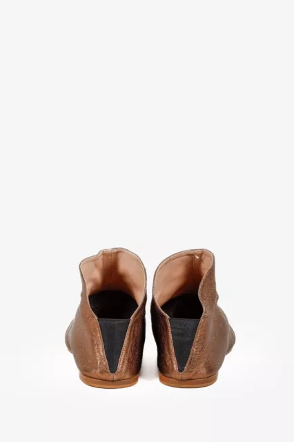 Acne Studios Metallic Bronze Babouche Slippers, Size 38 3