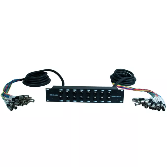 XLR TRS Rack Splitter Snake Cable - 16, 24, 32 Channel - 15' + 15' or 15' + 30'