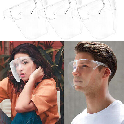 Face Shield Transparent Reusable Mask Glasses Visor Anti-Fog Clear Cover Protect