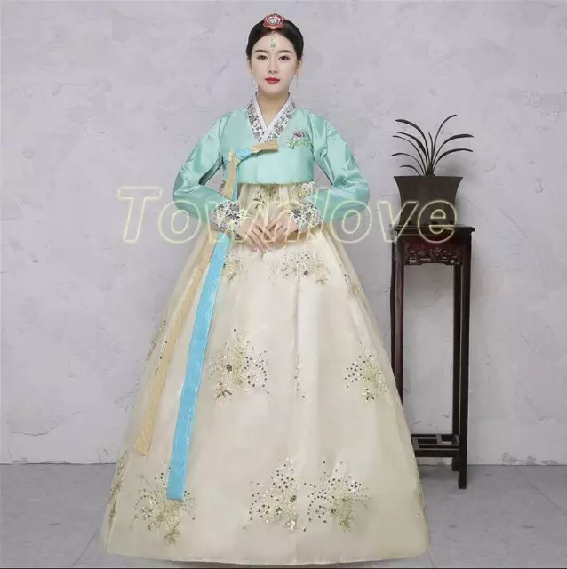 Hanbok Dress Korean Traditional National Costumes Women Kimono Size S-Xl Jin20