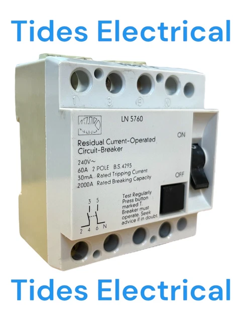 MK RCD 60 AMP 30 mA 2-polig 60A LN5760
