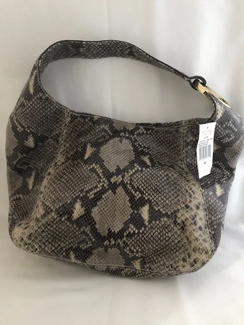 NWT HTF Michael Kors Fulton  Dark Sand Leather Large Slouchy Hobo Shoulder Bag