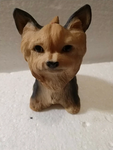Yorkie Dog Handcrafted Sculpture by North Light - England 4 x 3 1/2 x 3 inches